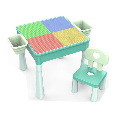 중국 Building Toy Plastic Building Block Multifunctional Desk Educational Study Table For Children 판매용