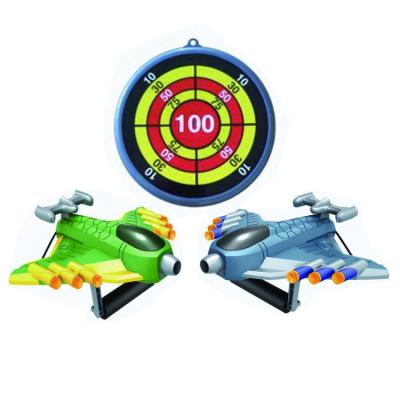 China Funny Double Competitor Amusement Shooting Gun Game Toy With Soft Eva Bullets For Kids à venda