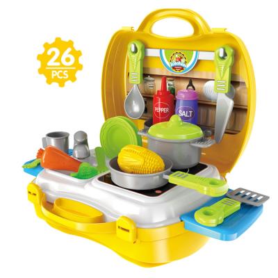 China Plastic Kitchen Toy Set Plastic Indoor Pretend Play Kids Toys Cooking Play Set Toy For Children for sale