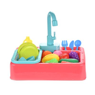 China Cheap Price Plastic Kitchen Toy Play House Kitchen Dishwasher Cyan For Girls for sale