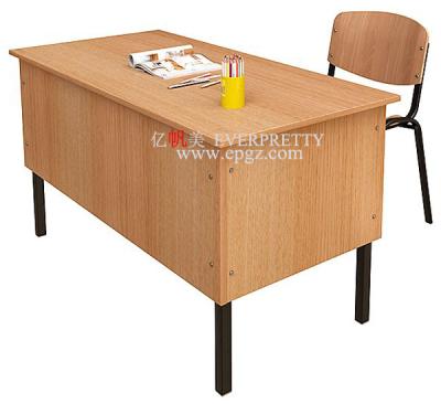 China Single Teacher Tables Morden Design Office Desks Wood Desks With CPU Holder & Drawer & Side Shelf & Keyboard for sale