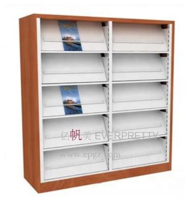 China Magazine Display Bookcase Racks Bookcase Furniture Magazine Display Bookcase Wooden Steel Racks for sale