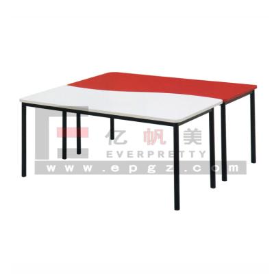 China Modern School Area Public Furnitue Metal Made Color Acrylic Study Or Communational Table For Children Or Adults for sale