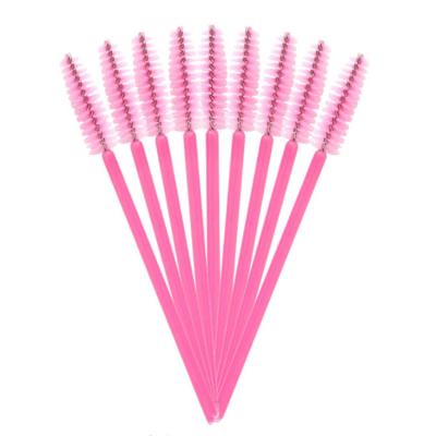 China For Eyelash Extension Detergent Brush Commercial Curved Plastic Eyelash Sweep Mascara Lash Brush Wand for sale