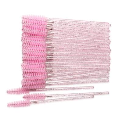 China For Commercial Disposable Brush Crystal Mascara Wands Eyelash Eyelash Extension Brush Wholesale Eyelash Brush for sale