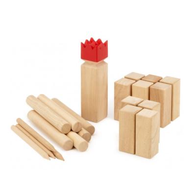 China Toy Top Fashion Building The King and Soldiers Kids Viking Kubb Wooden Game for Garden Wood Play for sale