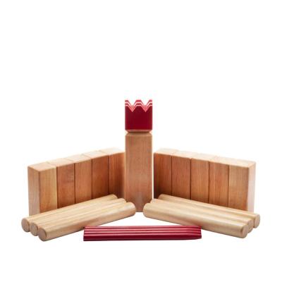 China Toy Top Fashion Building The King and Soldiers Kids Viking Kubb Wooden Game for Garden Wood Play for sale