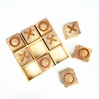 China OEM Wooden Classic Tic Tac Toe Naughts and Cross Family Games Gifts Home Decor for sale