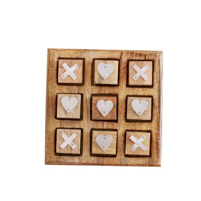 China OEM Wooden Classic Tic Tac Toe Naughts and Cross Family Games Gifts Home Decor for sale