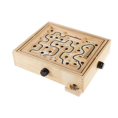 China Home / Wooden Maze Game Table With Two Steel Marbles , Wooden Labyrinth Table Maze / Table Balance Board for sale