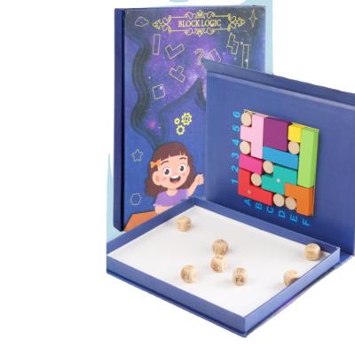 China Cartoon Toy Amazon Hot Digital Educational Children Puzzles Table Games Wooden Brain Teaser for sale