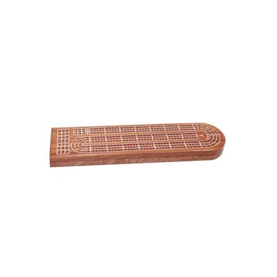 China OEM Solid Wood 3 Way Cribbage Board Game Metal Match Wooden Cribbage Pegs Fans Wooden Continuous Board for sale