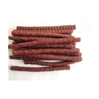 China Stocked Beef Stick OEM Dry Duck Jerky Outdoor Portable Training Dog Snack for sale