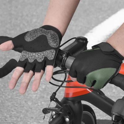 China Bd026 Comfortable Spring And New Summer Silicone Splicing Outdoor Half-Finger Cycling Gloves for sale