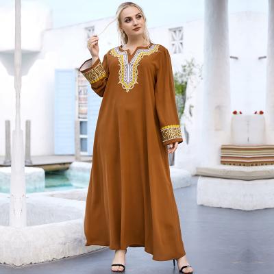 China Modest Muslimah Styling YHM072 Muslim Dresses Sheath Long Sleeve Dubai Islamic Plus Size Clothing Dress for sale