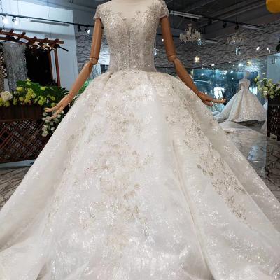 China HTL353 Saudi Arabian Bridal Beautiful Lace Wedding Dress Party Dress Women Suzhou Wedding Dress Anti-Static for sale