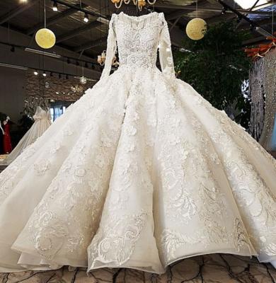 China Anti-static Bridal Pakistani Wedding Dress Design Elegant Muslim Wedding Dress LS52811 Dress for sale