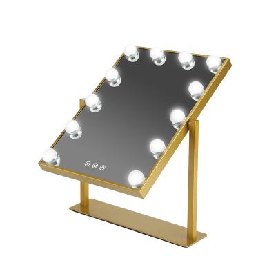 China 30*40cm lighted 12 LED bulbs hollywood touch makeup mirror hollywood style led vanity makeup mirror wholesale for sale