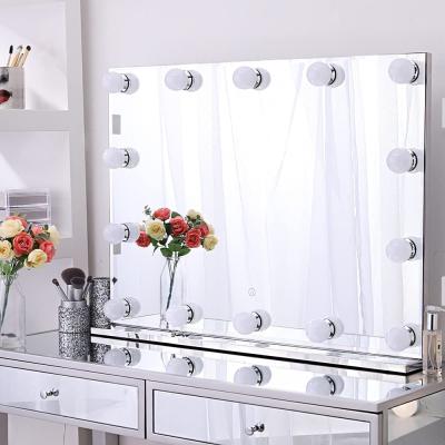 China Beauty lighted dressing table lighted furniture dressing table mirror touch sensor switch hollywood makeup mirror with LED lights for sale