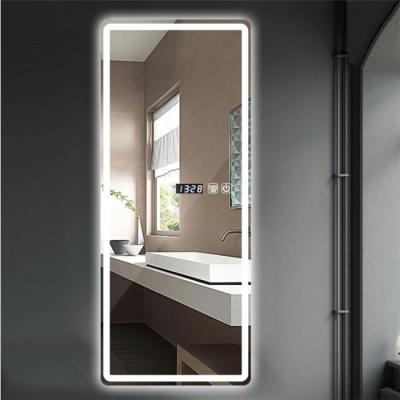 China Full body illuminated mirror illuminated bathroom furniture wall mirror wedding boutique mirror for sale