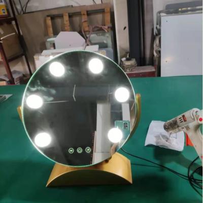 China Hollywood Lighted Lighted Makeup Mirror With Led Changing Light Vanity Makeup Mirror for sale