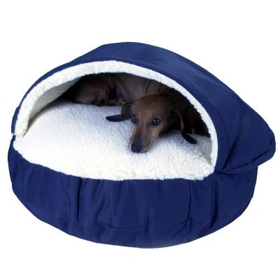 China Wholesale Breathable Comfortable Washable Round Pet Bed Cave Burrow Pet Bed Dogs Pet Cave Large for sale