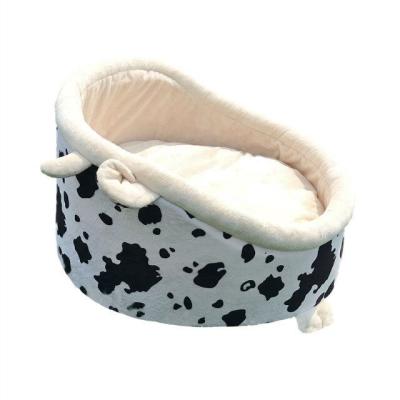 China Lovely Viable Wholesale Cow Pet Car Bed Pet Safety Chair Pet Car Cushion Watch Car Dog Booster Seat for sale