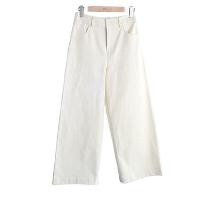 China EVERGLOW-Ladies Breathable Cotton Stretch Double Layer Wide Leg Pants for sale