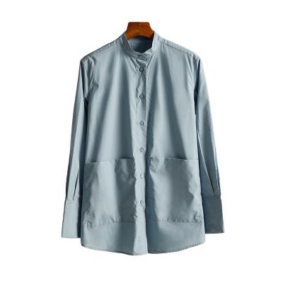 China EVERGLOW-100% Supima York Breathable Ladies Blouse in Airy Blue for sale