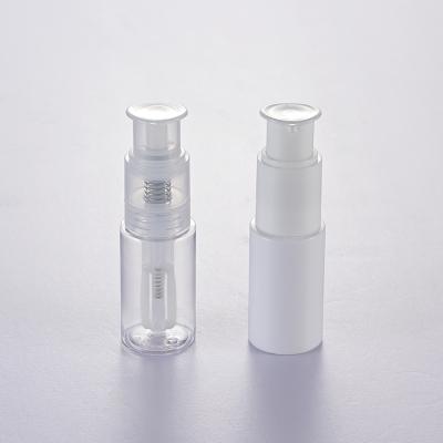 China Wholesale 35ml pp baby skin care cosmetic transparent plastic cylinder talcum dry powder spray bottle with pump for sale