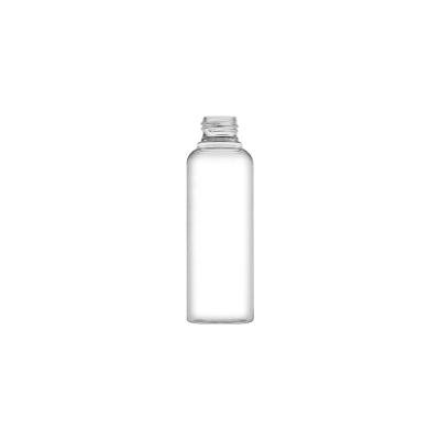 China (STOCK READY) 100ml Cosmetic PET Empty Boston Round Pump Bottle Clear And PE Translucent Natural Color Small Spray Uppercase for sale