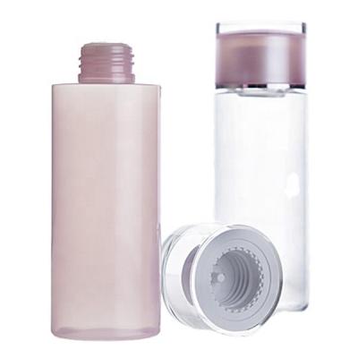 China Cosmetic 5ml - 250ml PETG Plastic Round Cylindrical Clear Cosmetic Single Wall Bottle With Sprayer Lotion Pump For Liquid Serum (JN-PT) for sale