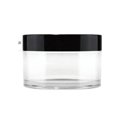 China Cosmetic 5ml - 300ml PETG Jar ABS PP Double PE Screw Cap Transparent Clear Plastic Single Wall Cream Inner Cylinder Cover (ZIN Series) for sale