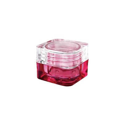 China Colored Stackable Cosmetic Jar 5ml 10ml 15ml 20ml 25ml 30ml PS Clear Transparent Square Makeup Cosmetics Small Jar (Bq Series) for sale