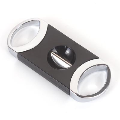 China Modern New Design Cigar Maker Tool V Cutter Repeated Use Metal Zigarrenschneider V Blade Single Cigar Cutters for sale