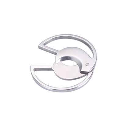 China Morden Newest Luxury Design Round Shape Double Blade Cigar Accessories Cigar Cutter Scissors With Logo for sale