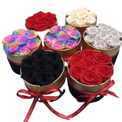 China Ecuadorian Eternal Rose Preserved Flowers Gift In Box of Real and Natural Touch 2022 Decorative Flowers for Decorative Wedding and Valentines Day for sale