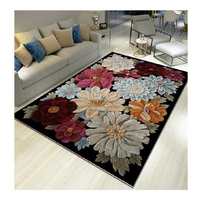 China CLASSIC Cheap Flower Carpet Home Centerpiece Carpet Living Room Carpets Washable Blankets for sale