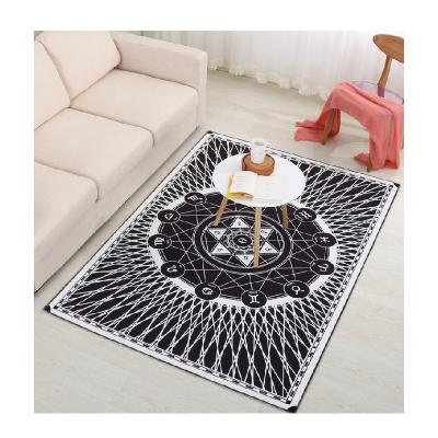 China Modern Waterproof Geometric Carpet 3D Digital Printed Living Room Rug for sale