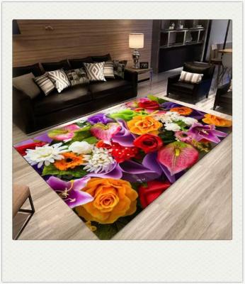 China European and American style high quality 3d printed rug living room anti-slip carpet pretty soft flexible for sale