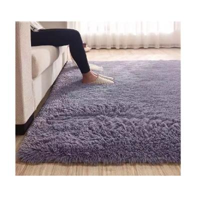 China China Factory Washable Silk Polyester Long Pile Shaggy Carpet for sale