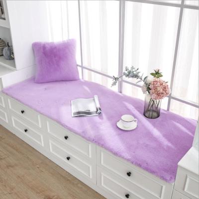 China Custom Luxury 3d Art Home Decor Floor Rabbit Fur Washable Modern Rug Anti Slip Bedside Blanket for sale