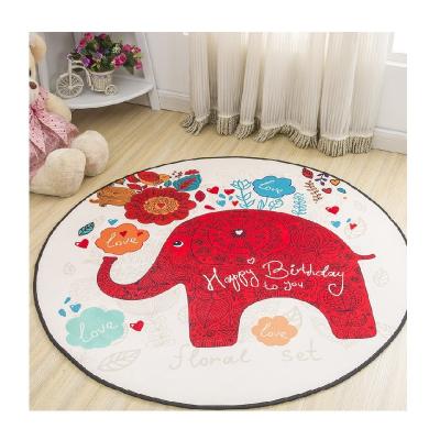 China Classic Printed Round Rug For Living Room Computer Chair Area Rug Kids Play Tent Floor Mat for sale