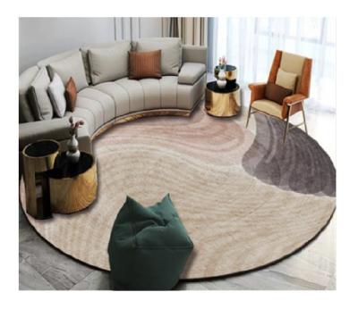 China European and American modern living room decor new style round 3d design luxury carpet covers for sale