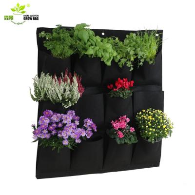 China Hot Sales Eco-friendly/UV Resistance Plant 2 Pockets Garden Grow Bag Plant Wall Hanging Garden Tote Bag With Pockets for sale