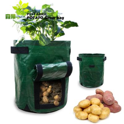 China Large Capacity 7 Gallon Recyclable Professional Portable Felt Sustainable Potato Grow Bag for sale