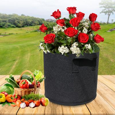 China Recyclable Nonwoven Nursery 3 5 7 10 Gallon Container Customize Size Felt Fabric Potted Plant Grow Bags for sale