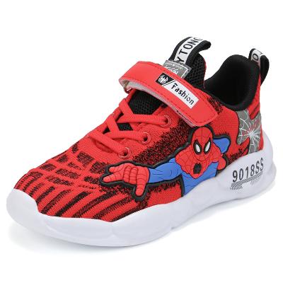 China Newest Design Spider Man Waterproof Durable Cartoon Kids Soft Sneakers for sale