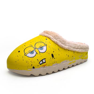 China Household Lightweight Cheap Cartoon Winter Slippers Cotton Non-slip Slippers For Men And Women for sale