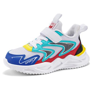 China Spring and Autumn New Fashion Double Mesh Lightweight Breathable Middle Boy's Shoes and Sneakers Big Children's Running Shoes for sale